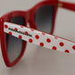 Chic Red and White Polka Dot Sunglasses