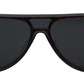 Chic Crystal-Layered Black Sunglasses