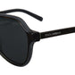 Chic Crystal-Layered Black Sunglasses