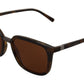 Elegant Unisex Brown Sunglasses