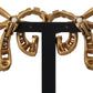 Elegant Gold-Toned Bow Clip Earrings