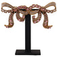 Elegant Gold-Toned Bow Clip Earrings