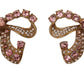 Elegant Gold-Toned Bow Clip Earrings
