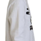White Logo Animals Print Hooded Long Sleeve Sweater