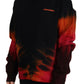 Black Tie Dye Logo Print Women Long Sleeve Sweater