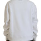 White Cotton Heart Fringe Long Sleeve Sweater