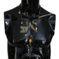 Elegant Gold Black Charm Cross Necklace