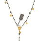 Elegant Gold Black Charm Cross Necklace