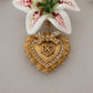 Golden Lily Flower Pendant Necklace