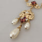 Opulent Sicilian Charm Statement Necklace
