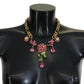Elegant Floral Roses Gold-Plated Necklace