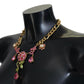 Elegant Floral Roses Gold-Plated Necklace