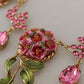 Elegant Floral Roses Gold-Plated Necklace