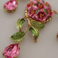 Elegant Floral Roses Gold-Plated Necklace