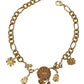 Elegant Floral Roses Gold-Plated Necklace