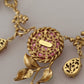 Elegant Floral Roses Gold-Plated Necklace