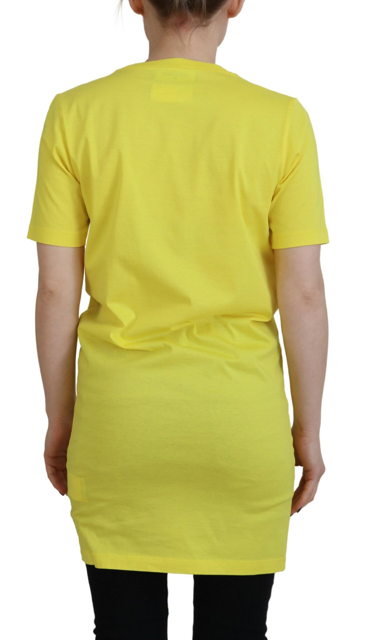 Yellow CottonShiny Icon Renny Dress Crewneck T-shirt