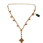 Elegant Gold Tone Cross Charm Necklace