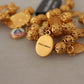 Elegant Gold Tone Cross Charm Necklace