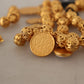 Elegant Gold Tone Cross Charm Necklace