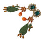 Elegant Floral Cactus Drop Clip-On Earrings