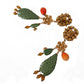 Elegant Floral Cactus Drop Clip-On Earrings