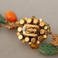 Elegant Floral Cactus Drop Clip-On Earrings