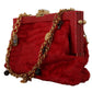 Elegant Red Fur VANDA Evening Clutch