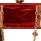 Elegant Red Fur VANDA Evening Clutch