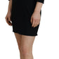 Black Polyester Long Sleeves Bodycon Sheath Dress