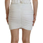White Viscose Sleeveless Bodycon Mini Dress