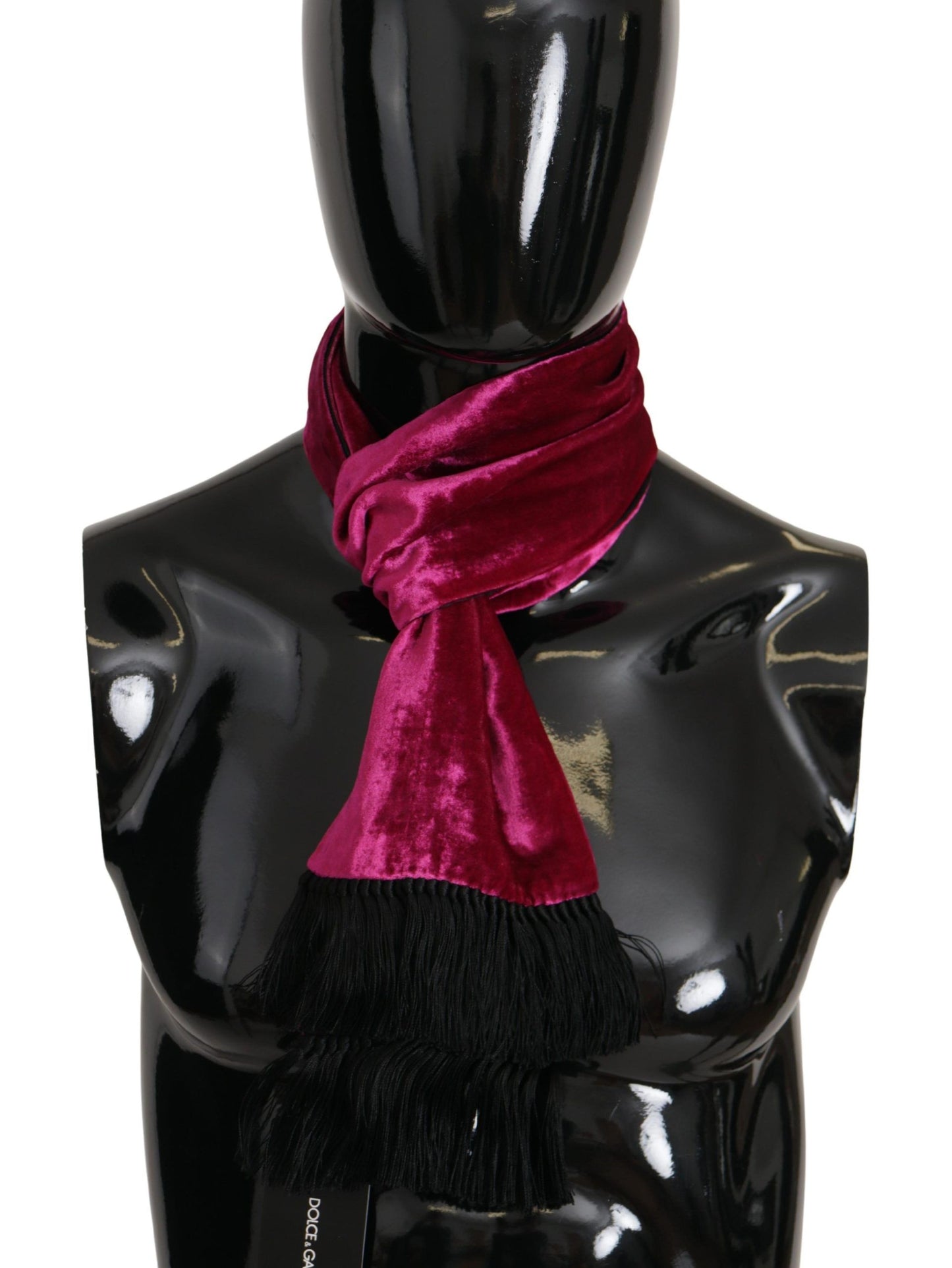 Elegant Magenta Silk Men's Scarf