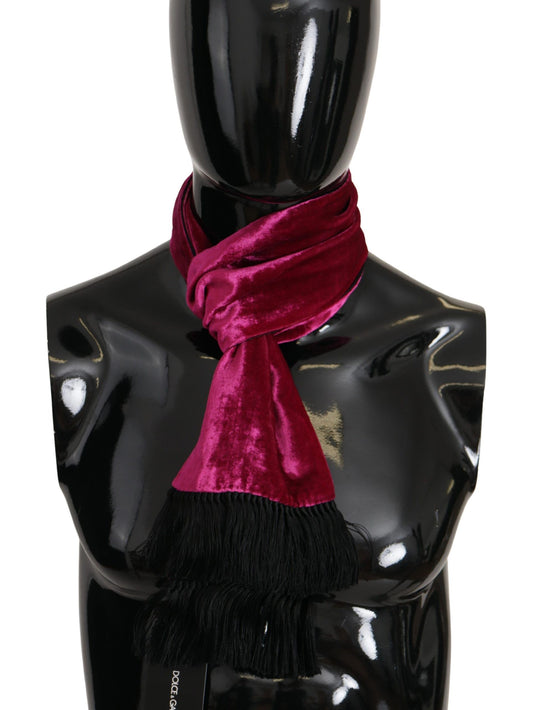 Elegant Magenta Silk Men's Scarf