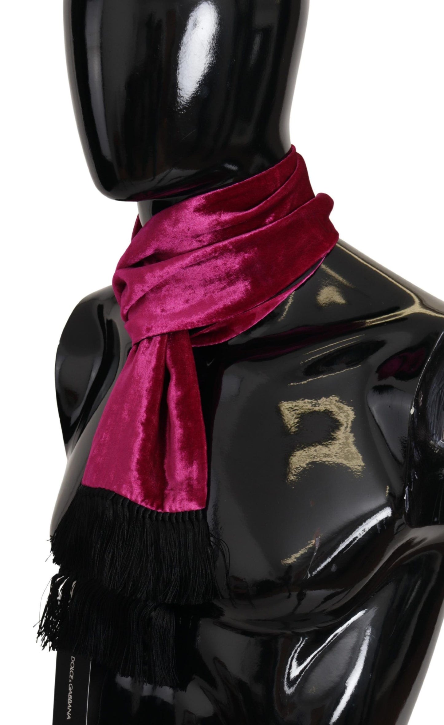 Elegant Magenta Silk Men's Scarf
