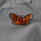 Blue Butterfly Polo T-shirt Cotton Top