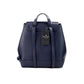 Madison Navy Saffiano Leather Medium Flap Shoulder Backpack Bag