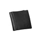 Elegant Black Leather Dual-Compartment Wallet
