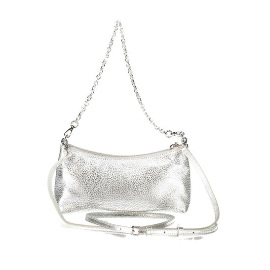 Silver Leather Handbag