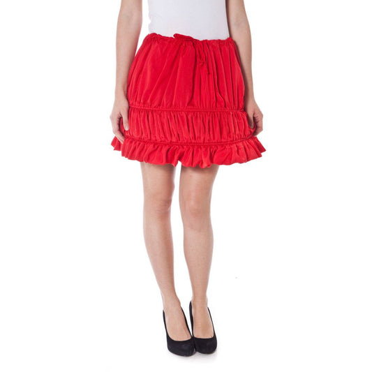 Red Polyester Skirt