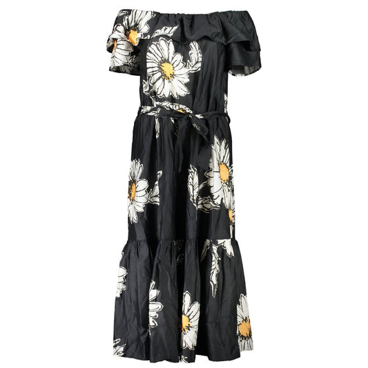 Elegant Short Sleeve Maxi Dress with Removable Belt