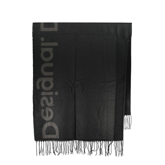 Chic Contrast Detail Poncho in Timeless Black