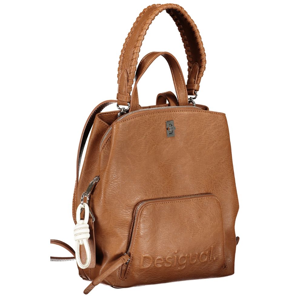 Brown Polyethylene Backpack