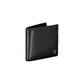 Sleek Black Leather Dual Compartment Wallet