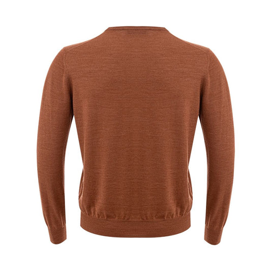 Elegant Woolen Men's Brown Sweater