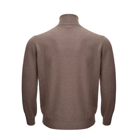 Elegant Wool Sweater in Rich Brown