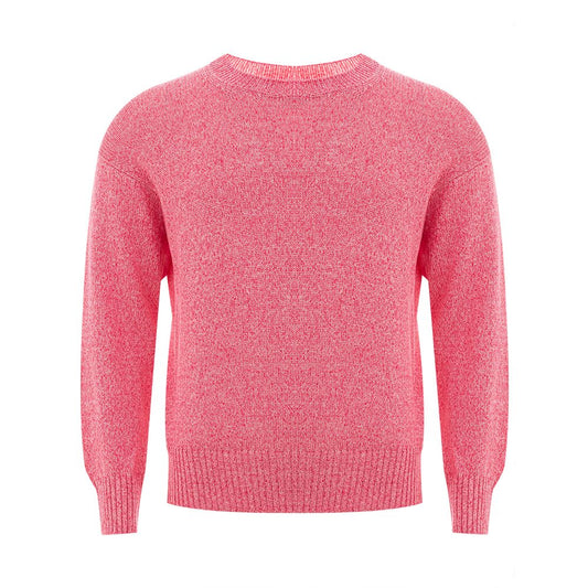 Elegant Pink Cotton Sweater for Men