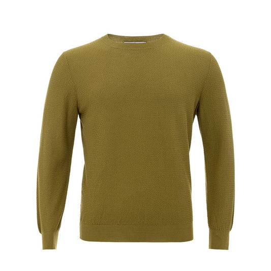 Elegant Cotton Green Sweater for Men
