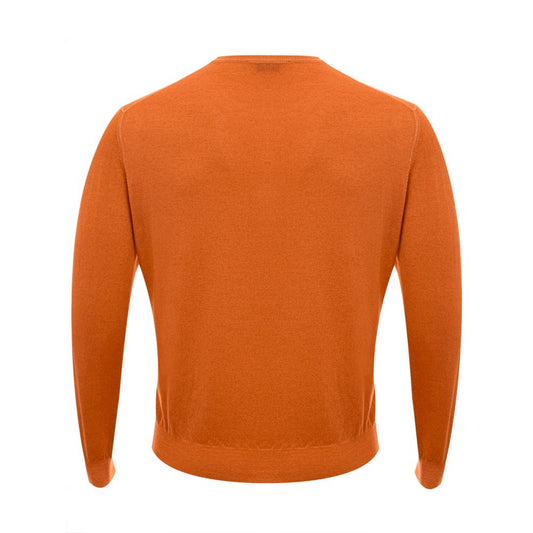 Elegant Wool Orange Sweater for Men