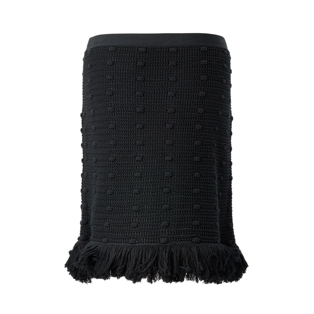 Elegant Black Cotton Skirt