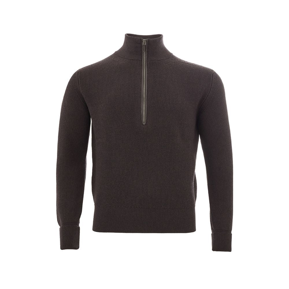 Italian Woolen Opulence Sweater in Rich Brown